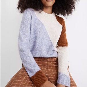 New Madewell Colorblock Sweater (size S, NWT)